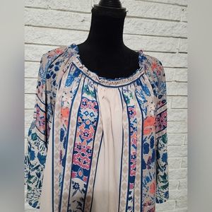 Flying tomatoe womens 1XL boho peasant blouse top